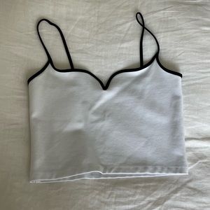 Abercrombie white and black tank